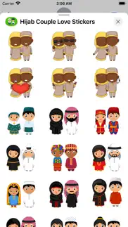 hijab couple love stickers iphone screenshot 3