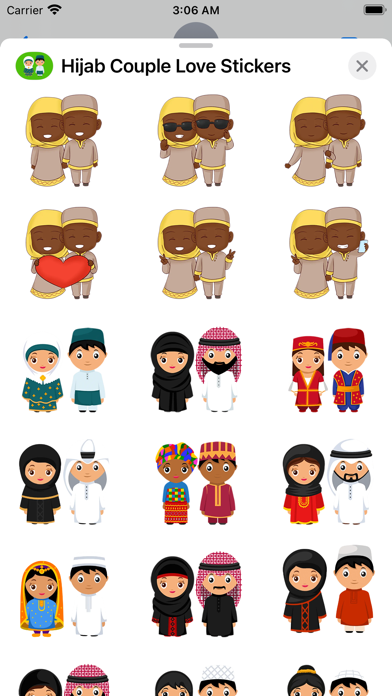 Screenshot 3 of Hijab Couple Love Stickers App