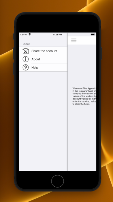Share account Screenshot