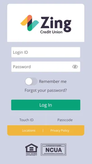 Zing Credit Union Mobile App screenshot 1