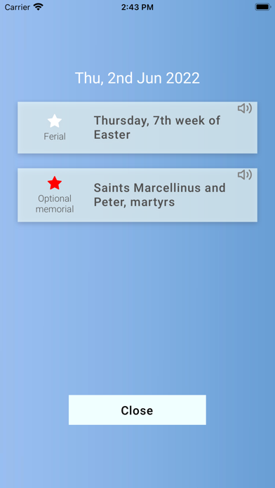 Catholic Calendar - English Screenshot