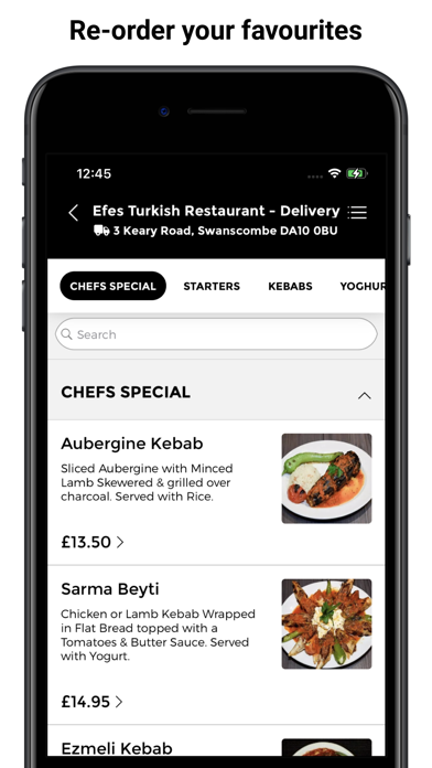 Efes Restaurant Dartford App Screenshot
