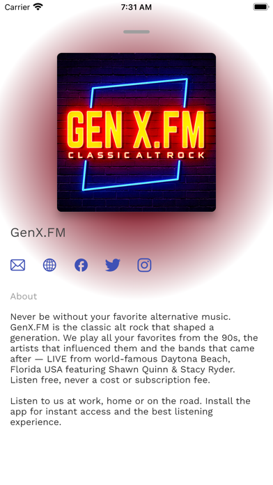 GenX FM Screenshot