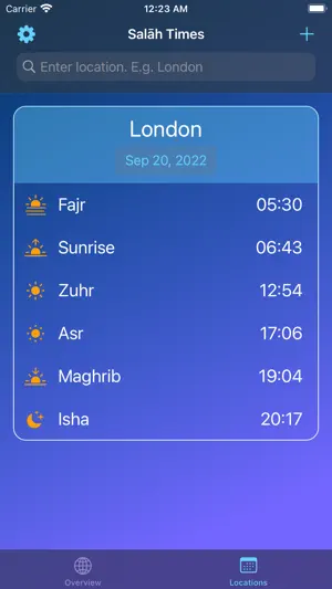 Salāh Times screenshot 2