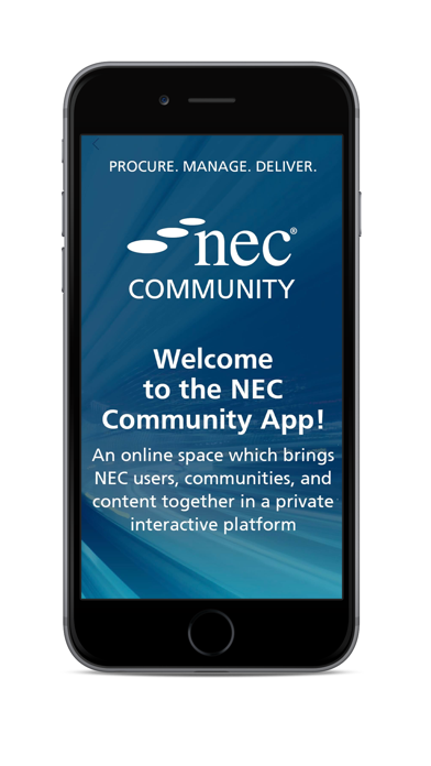 NEC Contracts Community App Screenshot