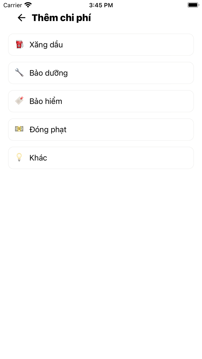 Lizo Quản lý xăng phương tiện