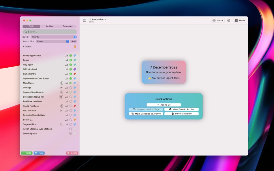 #2. Rolling To Do (macOS) 由: Ian Waters