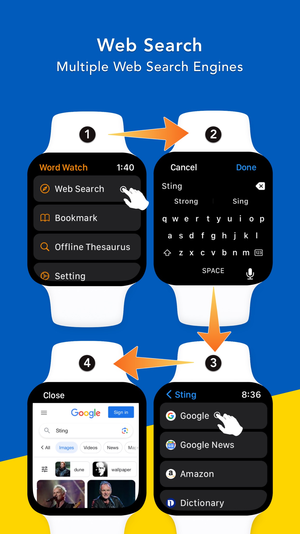 Screenshot do app Word Watch - Wrist Dictionary