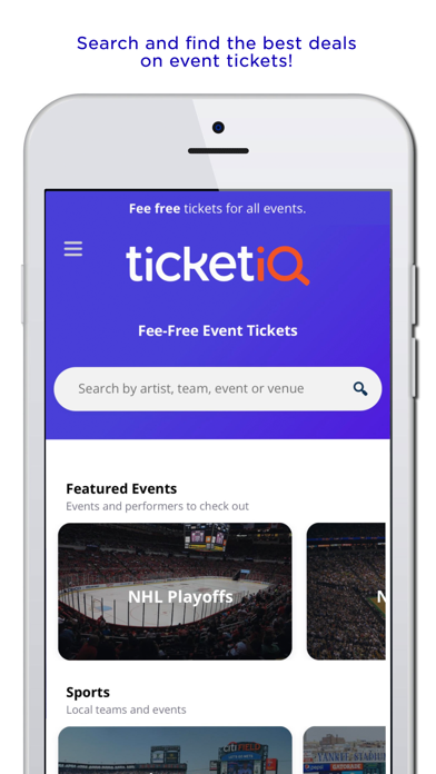 TicketIQ | No Fee Tickets Screenshot