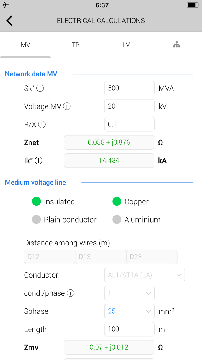 Medium Voltage Calculations