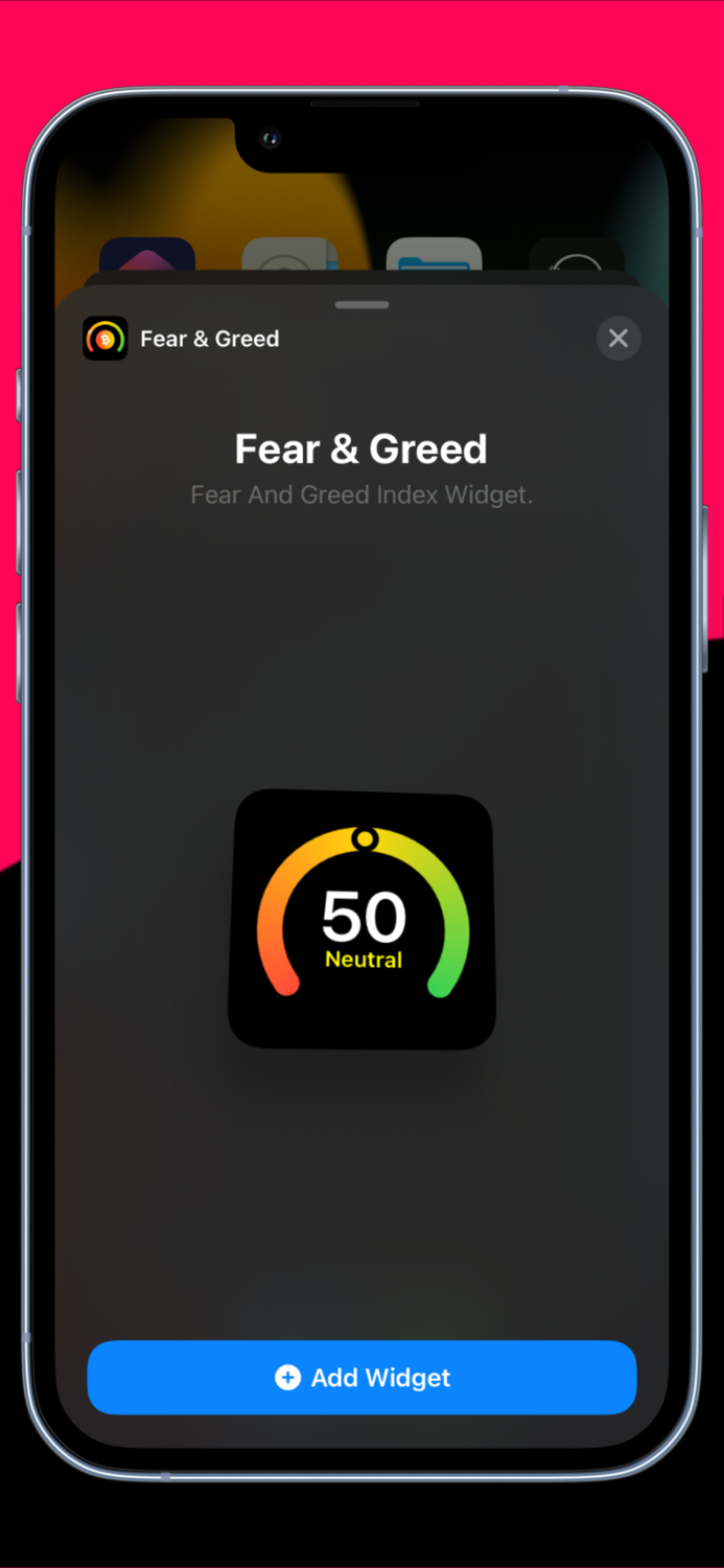 Fear And Greed Index Widget