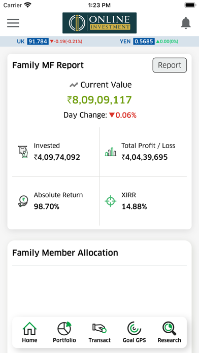 Online Investment Screenshot