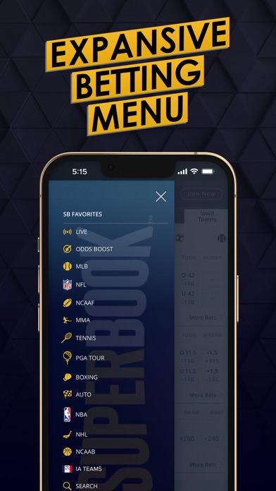 SuperBook Sports Iowa Screenshot