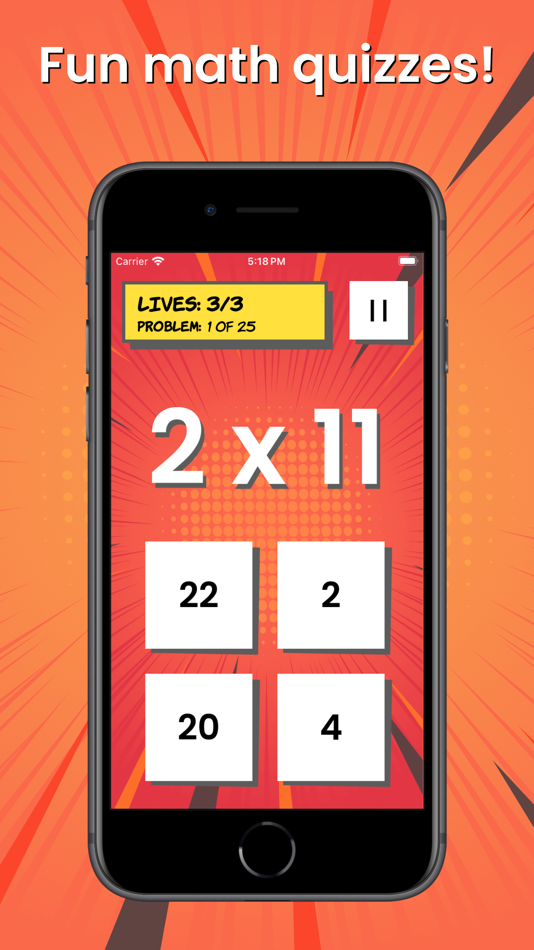#1. POP Math Cards (iOS) 由: Justin Hopkins