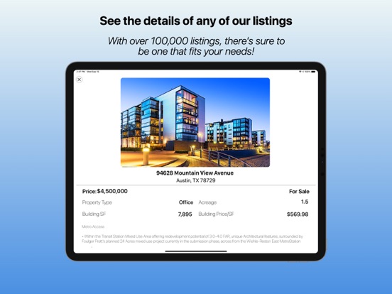 MyEListing iPad screenshot 3 - Business app