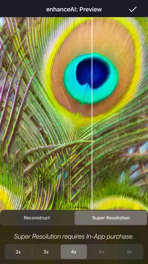 Capture d'écran de EnhanceAl sur iPhone 7