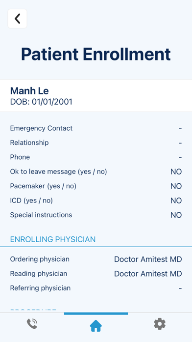 AMI Cardiac Monitoring Screenshot