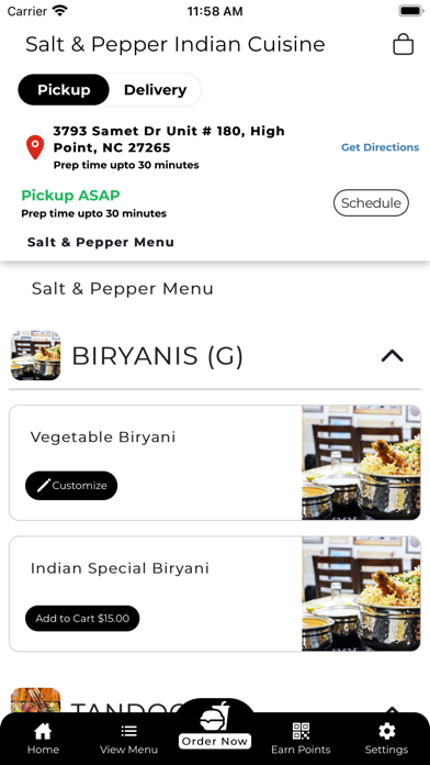 Salt & Pepper Indian Cuisine Screenshot