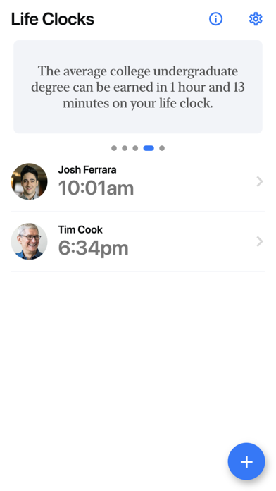 Life Clock: Your place in time iPhone screenshot 2 - Lifestyle app