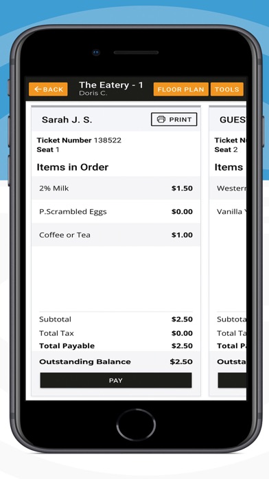 MealSuite Point of Sale Screenshot