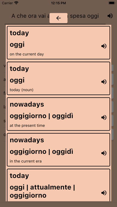 AI Italian Dictionary Screenshot