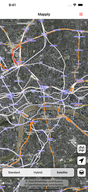 Mappa ferroviaria per la schermata della mappa ferroviaria aperta