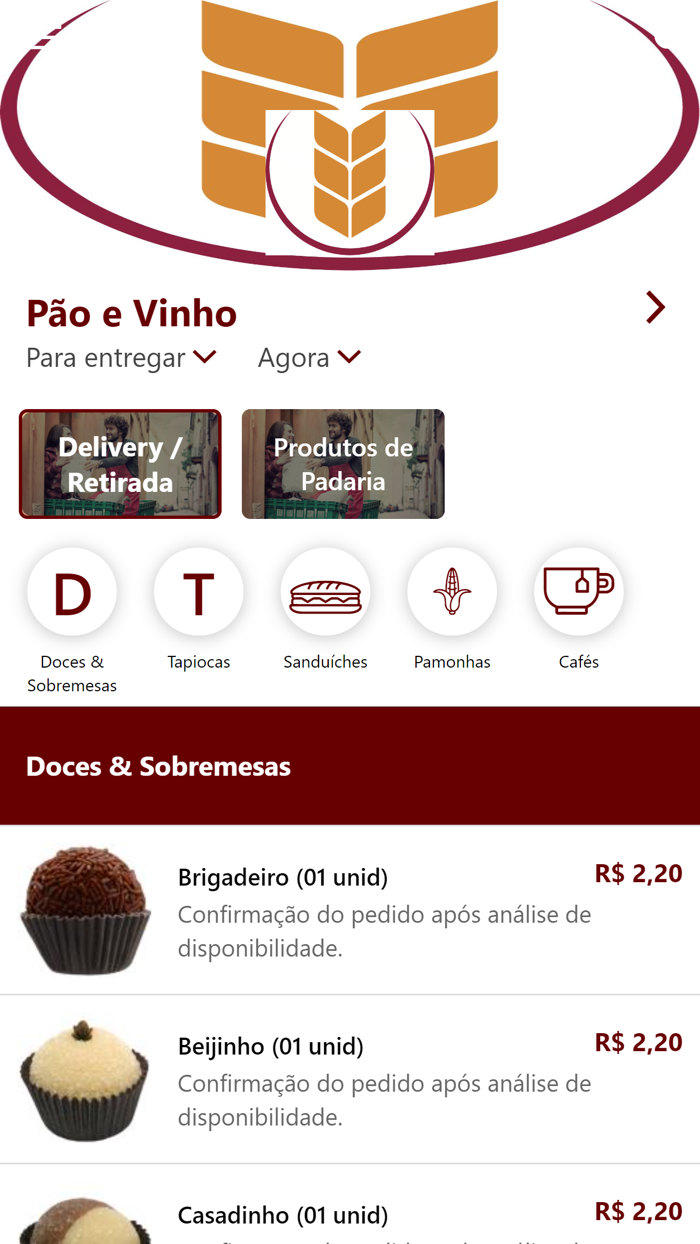 Padaria Pão e Vinho
