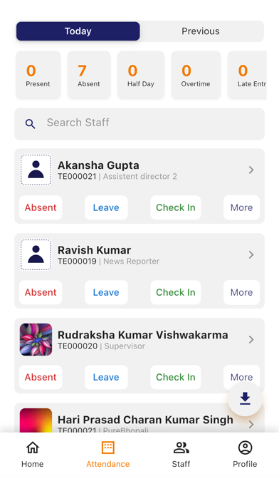 QR Staff Screenshot