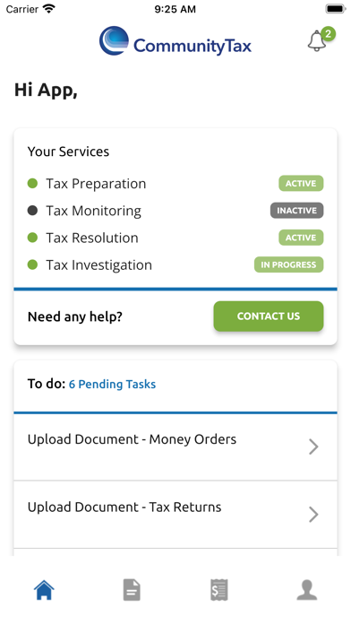 Community Tax App Screenshot