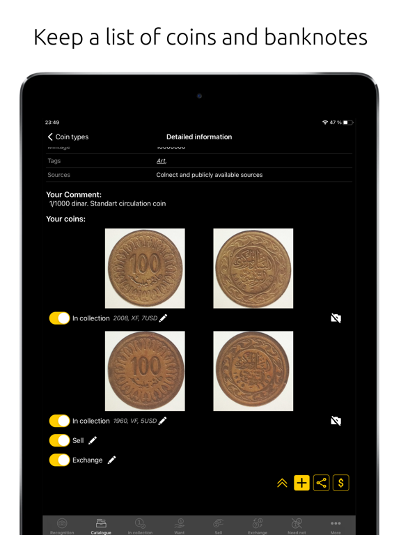 Maktun: Coin, Note Collection iPad screenshot 5 - Reference app