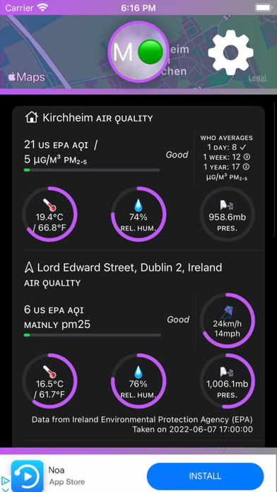 Miasma - Local Air Quality Screenshot