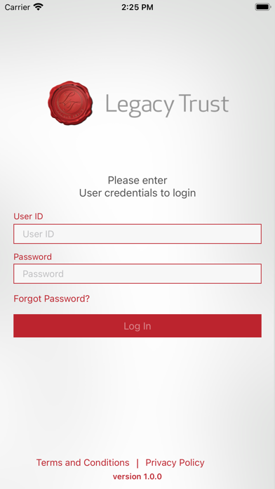 Legacy Trust Screenshot