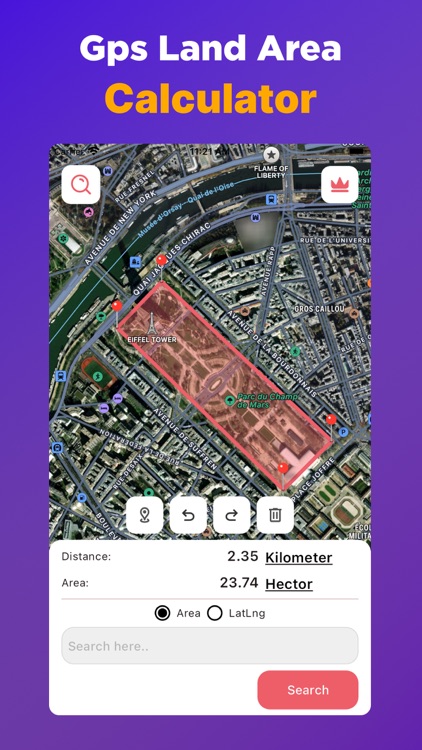 Land Area Calculator - GPS Map