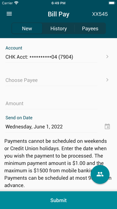 NDFCU Mobile Access Screenshot