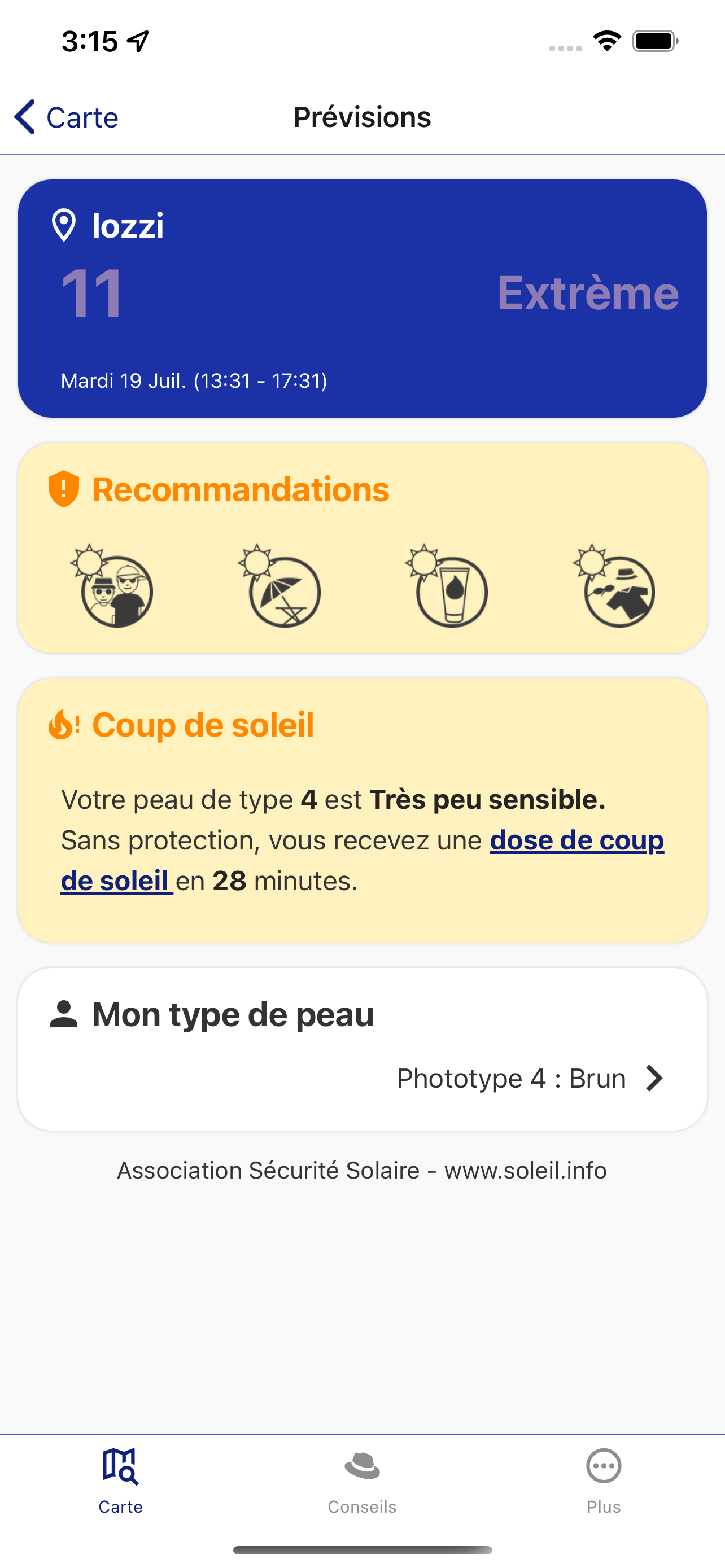 Météo UV