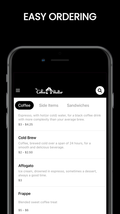 The Coffee Shelter iPhone screenshot 4 - Food & Drink app
