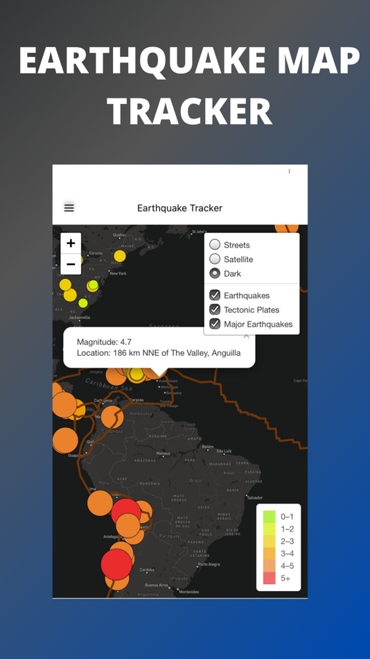 #2. Earthquake Map Tracker (iOS) Podle: Leticia Vila