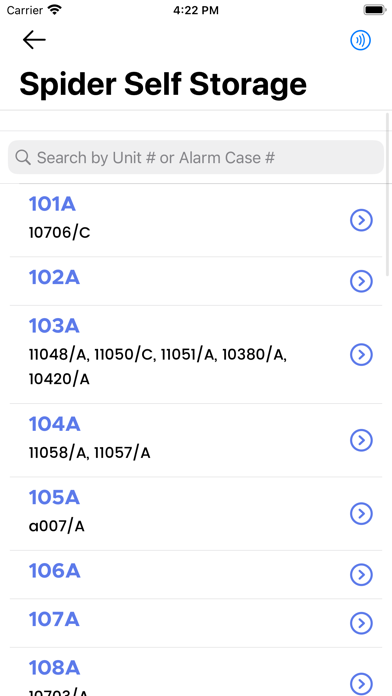 SpiderAlarms Screenshot