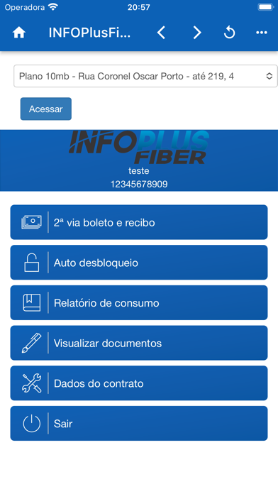 INFOPlusFiber Telecom Screenshot