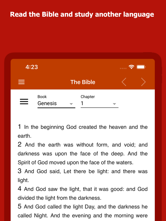 English Spanish Bible iPad screenshot 1 - Reference app