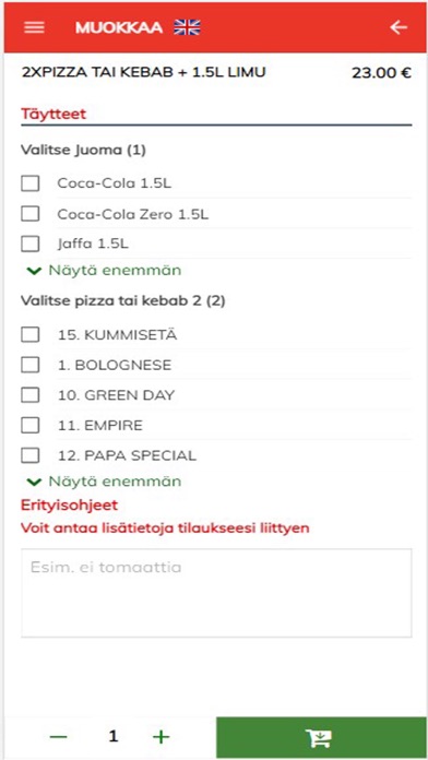Kauniainen Pizza Service Screenshot