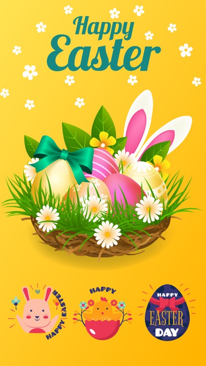 Happy Easter Holiday Stickers