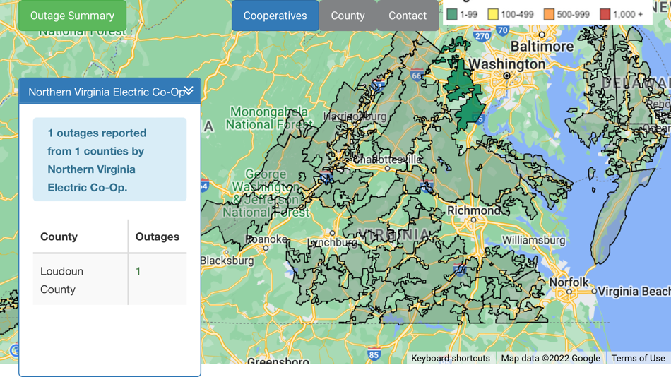 #2. VMDAEC Outage Map (iOS) 由: VIRGINIA MARYLAND DELAWARE ASSOCIATION OF ELECTRIC COOPERATIVES