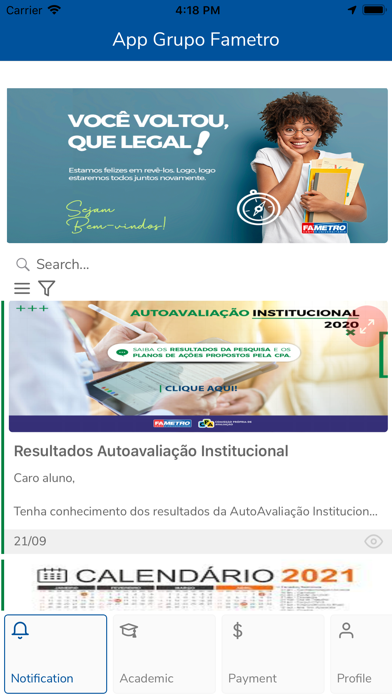 App Grupo Fametro Screenshot