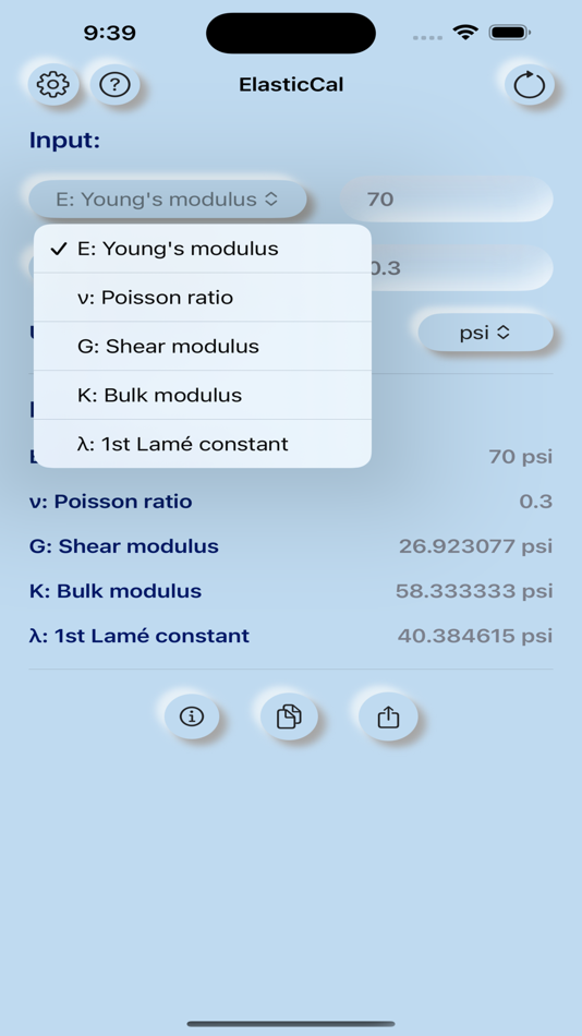 Elastic Constants Calculator - 1.0.0 - (iOS)