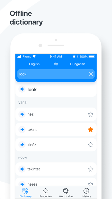 Hungarian−English dictionary Screenshot