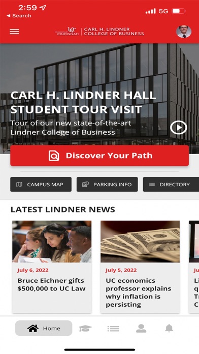 UC Lindner Mobile Screenshot