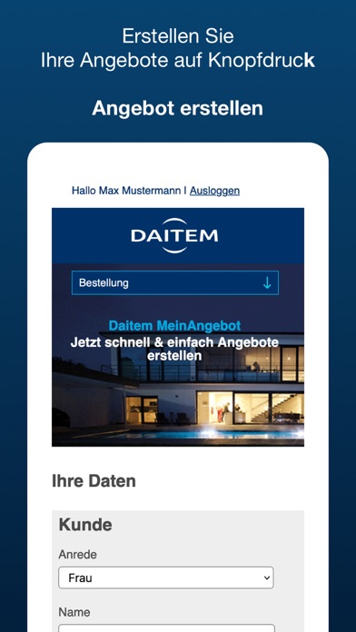 Daitem MeinAngebot Screenshot