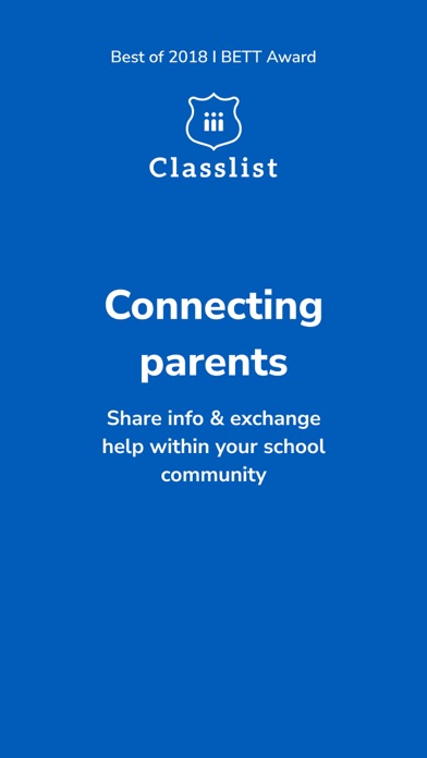 Classlist: connecting parents Screenshot