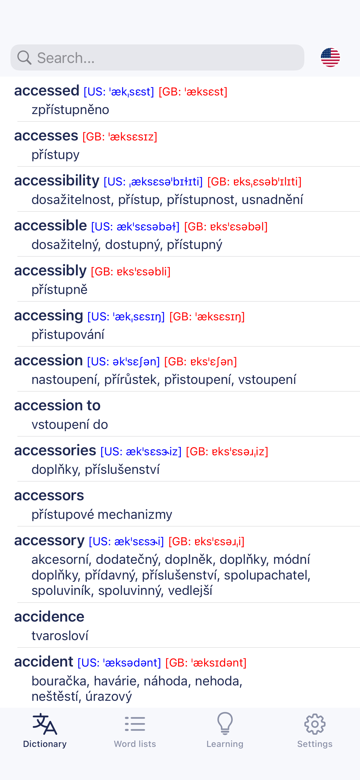 Czech English Dictionary PRO
